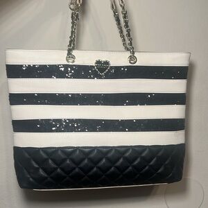 Betsy Johnson Stripe Tote bag